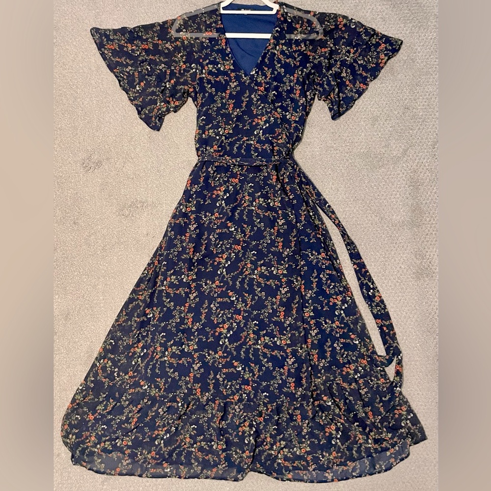 Madewell Wrap-Front Maxi Dress - size M